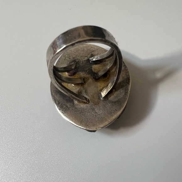 Large Turquoise Sterling Silver 925 Ring, Size 7 - Picture 2 of 2